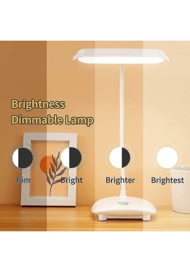 Usb Şarj Edilebilir Masa Lambası, 40 Led 2 Pil 3200mah, Dokunmati Çok Renkli