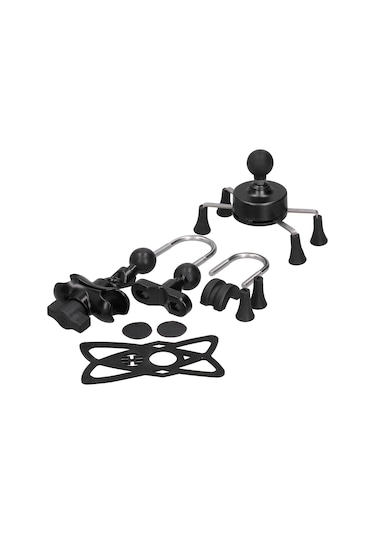 Lemestar Evrensel X-şekilli Lastik Uçlu Araba Direksiyon Tutucu - Sonsuz Ayar Özelliği, Dayanıklı Plastik Ve Metal, Ios/android Uyumlu Siyah