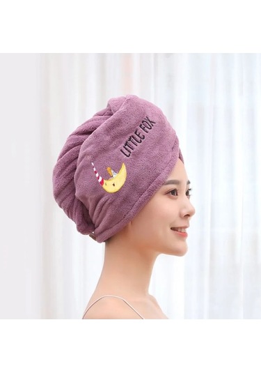 Zyzqstore Kadın Saç Havlusu Mikrofiber Banyo Havlusu Yetişkinler Çok Renkli Çok Renkli