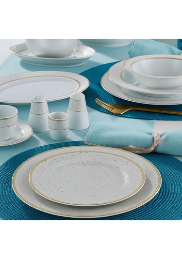 Fodis Güral Porselen Tolstoy 84 Parça Yemek Takımı Açık