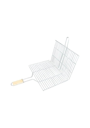 Ahşap Saplı Mangal Izgarası Galvanizli Paslanmaz Kafes Demir 30 X