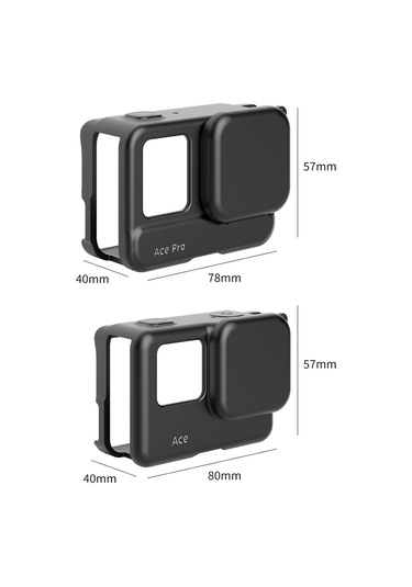 Vrig Spor Kamera Silikon Kılıf Koruyucu Kapak Kafes Siyah