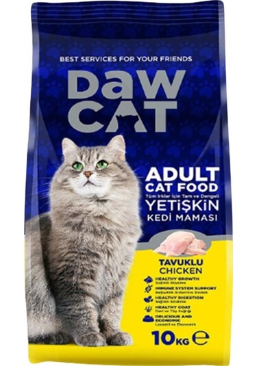 Yetişkin Kedi Maması - Dawcat - Tavuklu - 10 Kg