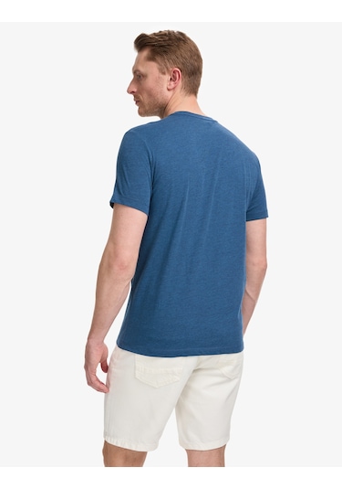 Pierre Cardin Erkek İndigo Melanj Tişört Basic 50325307-vr155