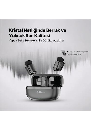 Gomic Mini Tak&çalıştır,gürültü Engelleme,profesyonel 2'li Evrensel Kablosuz Yaka Mikrofon Kit