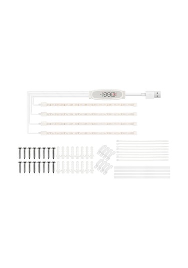 Yaleker 4'lü 30cm Usb Bitki Büyüme Lambası - Pembe-mor Işık, 4 Seviye Parlaklık, 24 Saat Zamanlayıcı, Fotosentezi Artırıcı Mor - Pembe