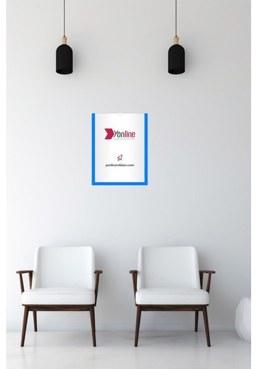 10 Adet A4 Mavi Belge Sertifika Çerçevesi Kendinden Yapışkanlı Kolay Değiştirilebilir Föylük