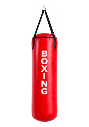Boxing 53x20cm Kayışlı Kırmızı Çocuk Boks Kum Torbası Kırmızı