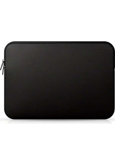 Trendooze Cloudstore 13 İnç Siyah Minimalist Polyester Laptop Kılıfı - Hafif Fermuarlı Çanta Siyah