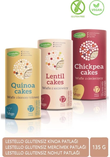 Glutensiz Kinoalı Mercimekli Nohutlu Patlak Set 3 Lü 135 G