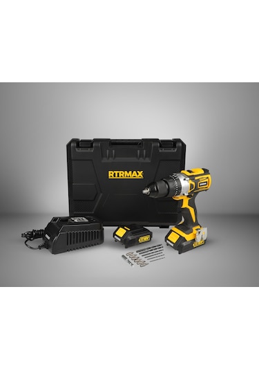 Rtrmax RTX2014 18V 2.0 Ah Kömürsüz Li-ion Çift Akülü Darbeli Matkap Vidalama