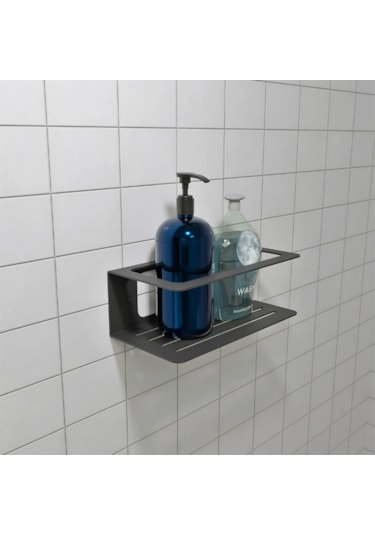 Hvngroup Metal Banyo Şampuanlık Askısı, Duş Rafı Siyah