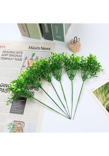 Shineyee 10 Adet Turuncu Plastik Sanal Yaprak - Gerçekçi, Renk Tutucu, Ev/ofis Dekorasyonu İçin Dayanıklı Dekoratif Bitki