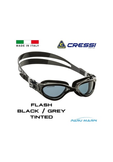 Parumarin Cressi Flash Black / Grey Tinted Yüzücü Gözlüğü