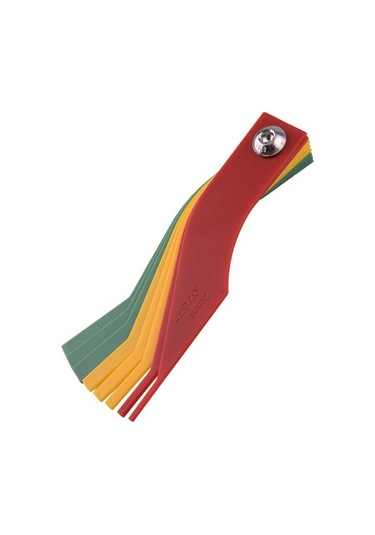 Ulzyvf 8'li Balata Ölçer Cetvel - Plastik Yeşil, Sarı, Kırmızı Kalınlık Ölçüm Aleti