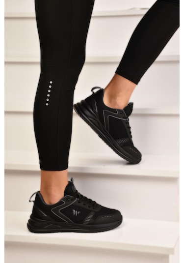 Unisex Spor Ayakkabı Sneaker Siyah