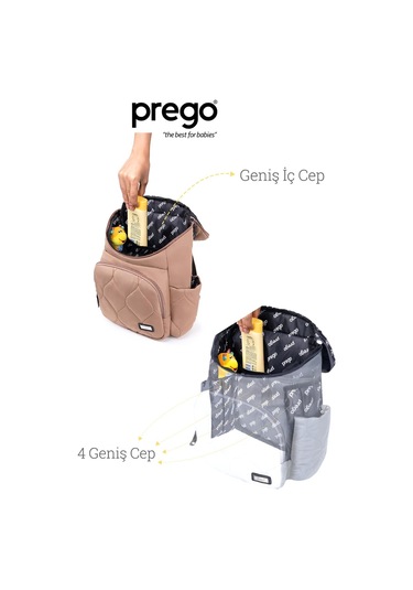Prego Montana Bebek Bakım Çantası Camel 3084 Camel