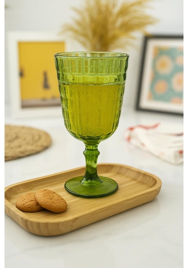Allegra Koyu Yeşil Kadeh Bardak - 450 Ml Tekli Akrilik Malzeme - Cam Değildir Kırılmaya Dayanıklı