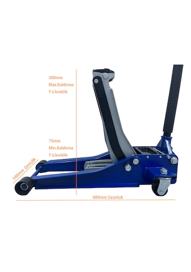 Fk Frıko 3 Ton Çift Pistonlu F1 Alçak Profil Timsah Kriko 34kg