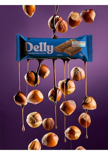 Delly Çikolata Kaplı Fındıklı Bar 12 x 35 G