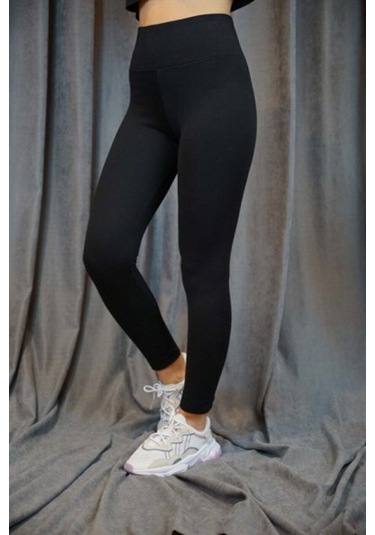 Incebelli Kadın Siyah Toparlayıcı Zayıf Gösteren Yüksek Bel Taytsiyahm Siyah