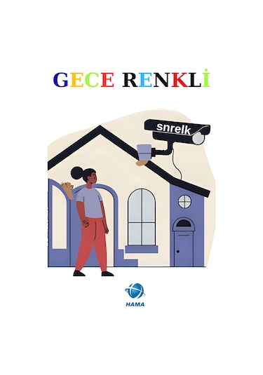 Snrelk Gece Renkli 6x Led Warm Lıght Geniş Açı Güvenlik Kamerası