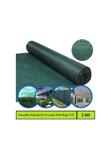 Venoa Bahçe Çit Fileli Örtü Güneş Koruyucu Gölgelik 100x300 Cm