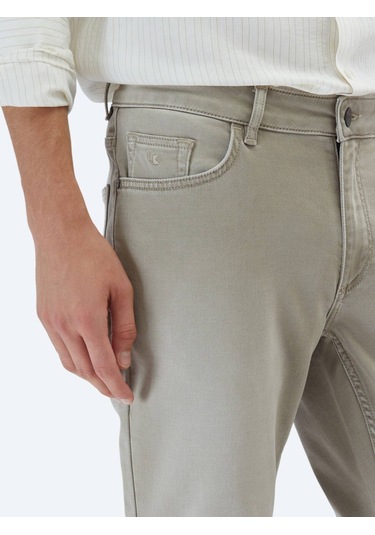 Kip Vizon Slim Fit Denim Pamuk Karışımlı Pantolon Vizon