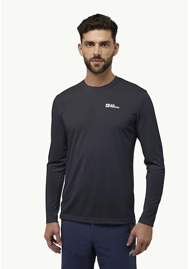 Jack Wolfskin Vonnan Ls T M Erkek Tişört A60291 635 Çok Renkli