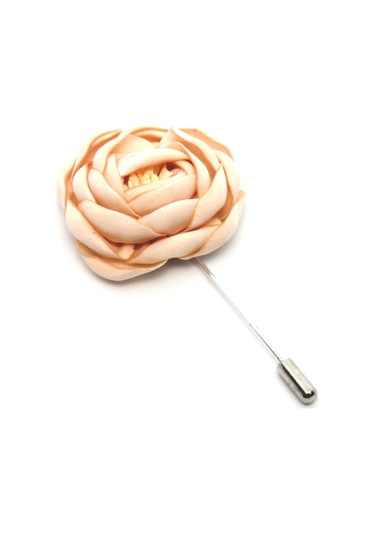 Aziz Kalem Yaka İğnesi Pudra Bej