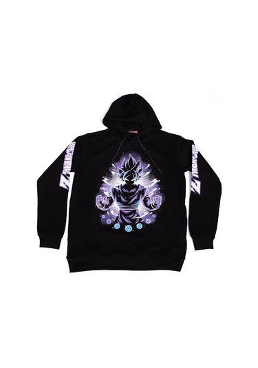 Dragon Ball Z No:1 Kapüşonlu Sweatshirt Siyah Çok Renkli