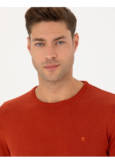 Pierre Cardin Erkek Kiremit Triko Kazak 50270179-vr031 Kiremit