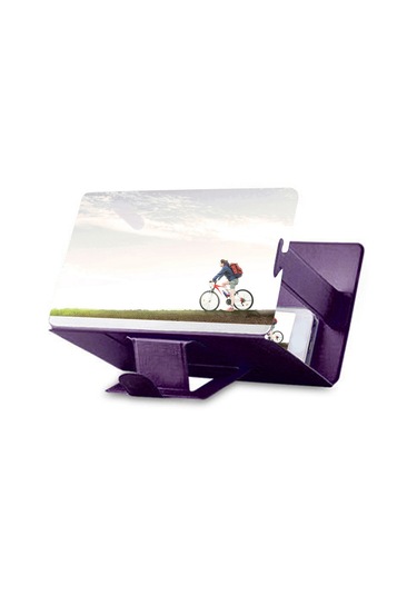 İnç Masaüstü Hd Telefon Ekran Büyüteç Video Büyütme Amplifikatör Standı Tutucu -