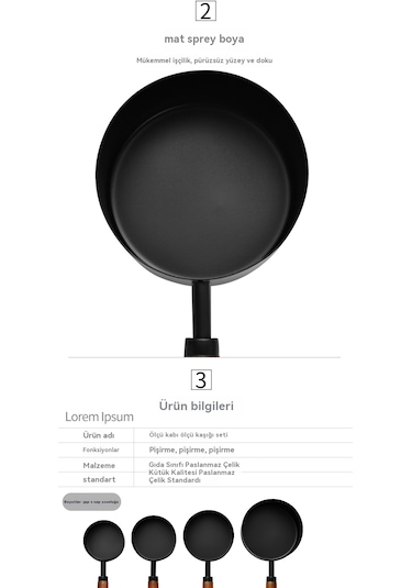 Akasya Ağacı Ölçü Kabı Seti 4'lü Altın Kaplama