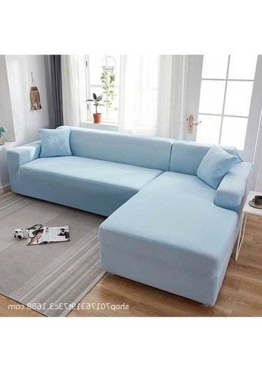 Yingfu Mavi Kapama Kumaş Koltuk Örtüsü - Esnek, Kaymaz, 190-230 Cm Üç Kişilik Koltuk Koruyucu Gök Mavisi Gök Mavisi