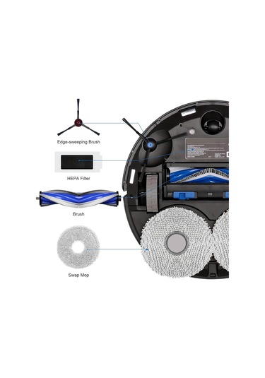 Ecovacs Robot Süpürge Parçaları İçin T30s Süpürge Aksesuarları Kiti