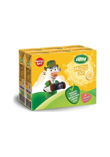 Sütaş Muzlu Süt 6 x 180 ML