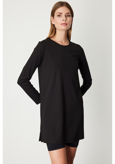 On Kadın Uzun Kollu Basic Tunik 61421 Siyah Siyah