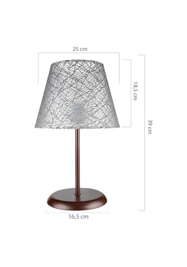 Sarah Abajur Kahve Ayak / Gri File Şapka Diğer