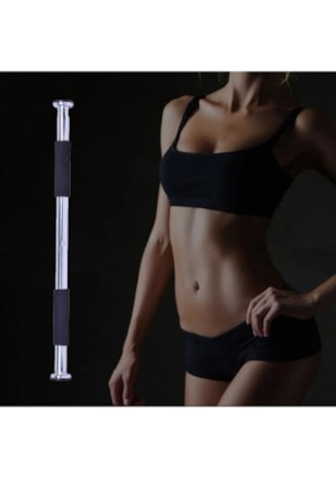 Çift Süngerli Ayarlanabilir Barfiks Demiri 60 - 100 CM Gri