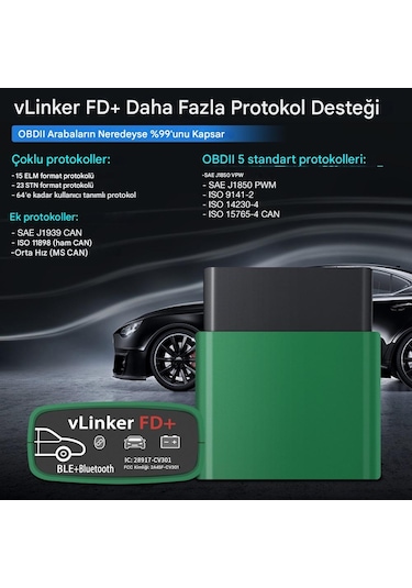 Vlinker Fd+ Obd2 Araç Teşhis Cihazı Bluetooth