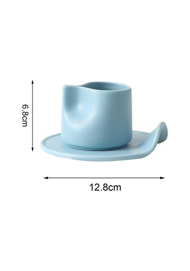 Createtech Homyl Mavi Kahve Kupa, Soğuk İçecekler İçin İdeal MAvi