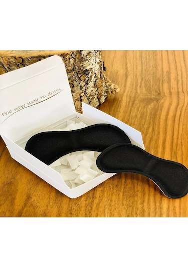 Ozclife Siyah Oval Ayakkabı Vurma Önleyici Yapışkan Topuk Süngeri