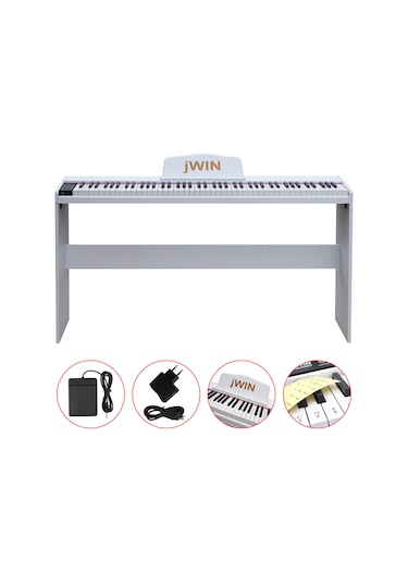 Jwin SDP-88 Tuş Hassasiyetli 88 Tuşlu Piyano (Beyaz)