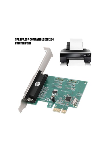 Shineyee Pcı-e'den Db25 Yazıcı Bağlantısına Dönüştürücü St38 - 1.5 Mb/s Hız, Spp/epp/ecp Desteği, Plug&play, Wch382l Çip