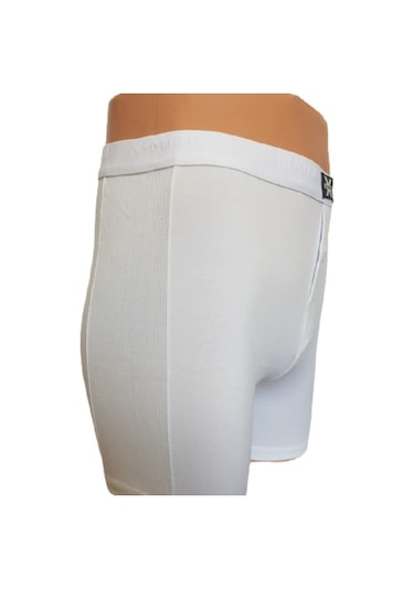 X-Man 704 Erkek 3 Adet Düz Renk Düğmeli Stretch Boxer