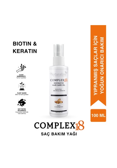 Complex 18 Bitkisel Yağlı Saç Bakım Yağı Kırık Karşıtı & Onarıc