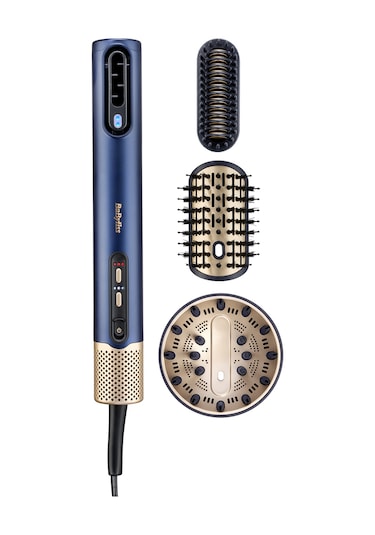 Babyliss Saç Kurutma Ve Şekillendirme Seti Air Wand, Difüzör Başlık Dahil, 1600w, 3 Başlık, İyon Teknolojisi Lacivert, 3 Başlıklı