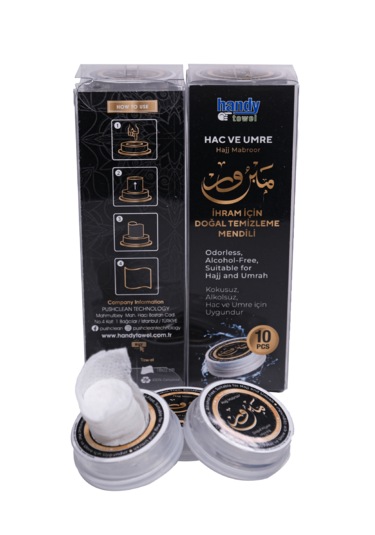 Handytowel İhram İçin Doğal Temizleme Mendili, Hac - Umre Alko...