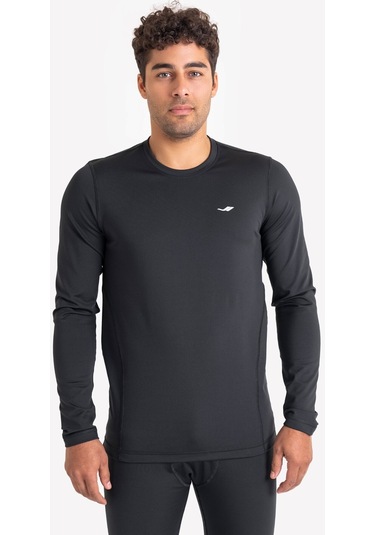 Lescon Siyah Erkek İçlik Uzun Kol Üst 23k-1038